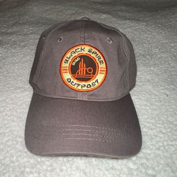 Disney Parks Star Wars Galaxy’s Edge Gray Orange Embroidered Baseball Cap NWT - Picture 1 of 5